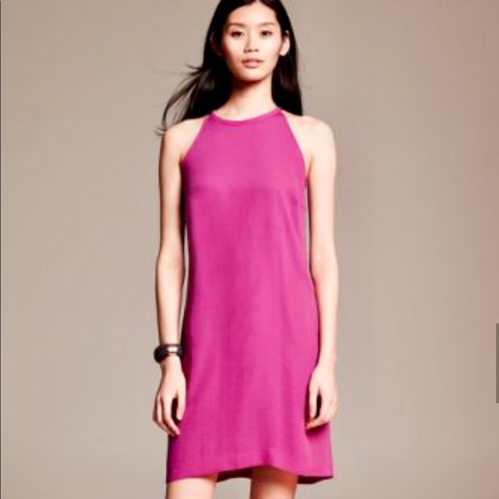 Banana Republic Pink halter dress 👗 Sz 12👀